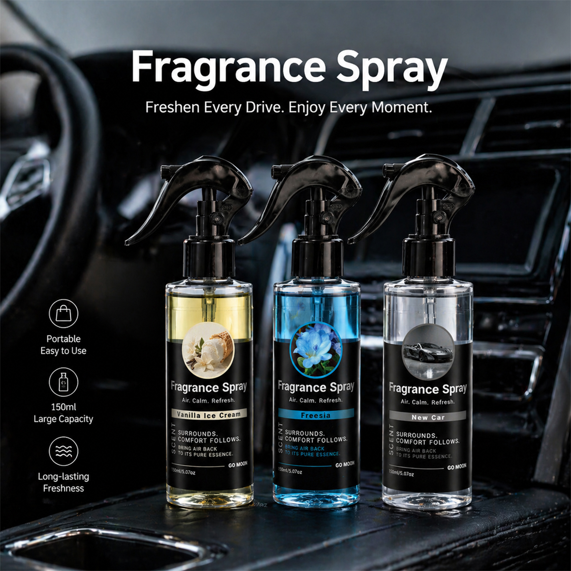 Home Fragrance Collection - flower fruit scent car fragrance spray,