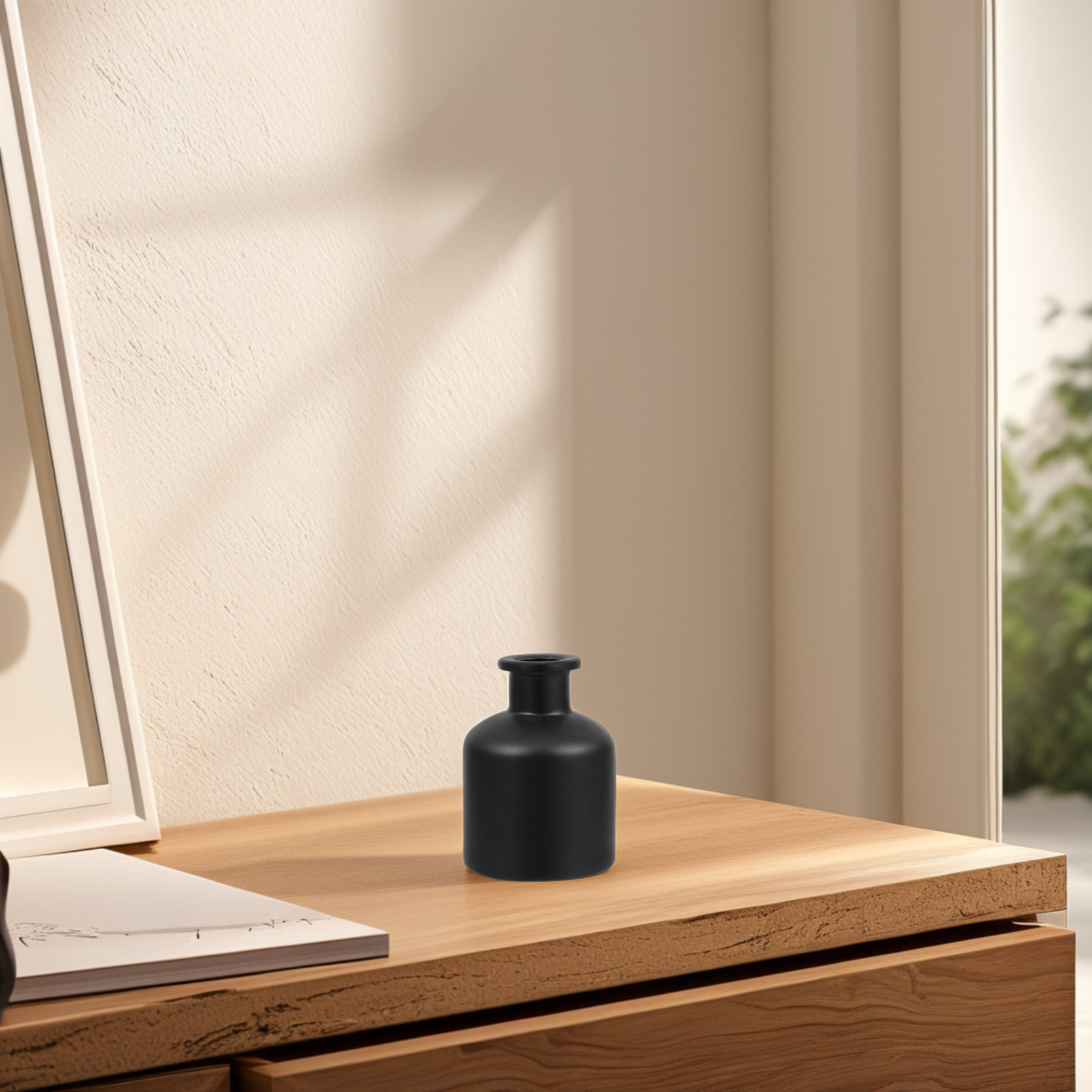 Home And You Fragrance Diffuser - 2Pcs Cylindrical Glass Diffuser Bottles Refillable