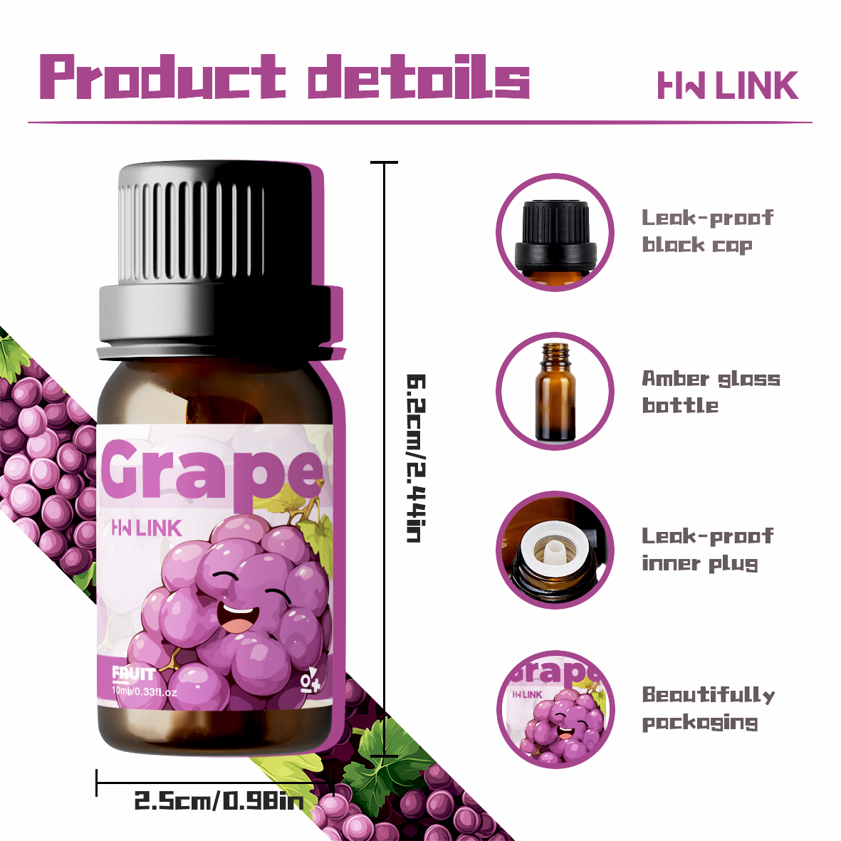 Grape Essential Oil 10ml Perfu - Home And You Fragrance Diffuser ulasan dan harga