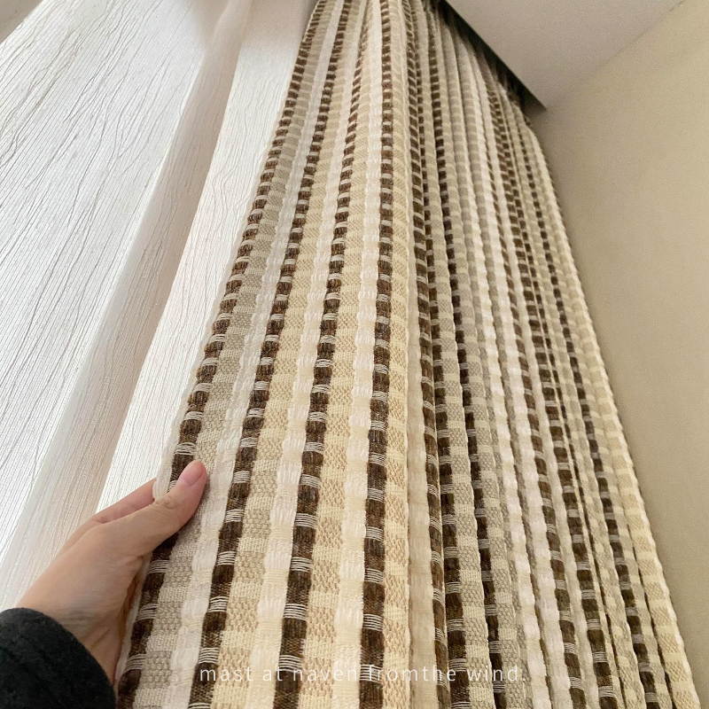 Brown Striped French Retro Cur - Home Fragrance French ulasan dan harga